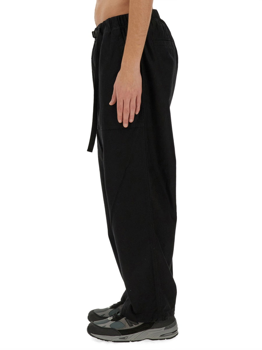 Carhartt Wip Belted Cotton Trousers — Black, view 4