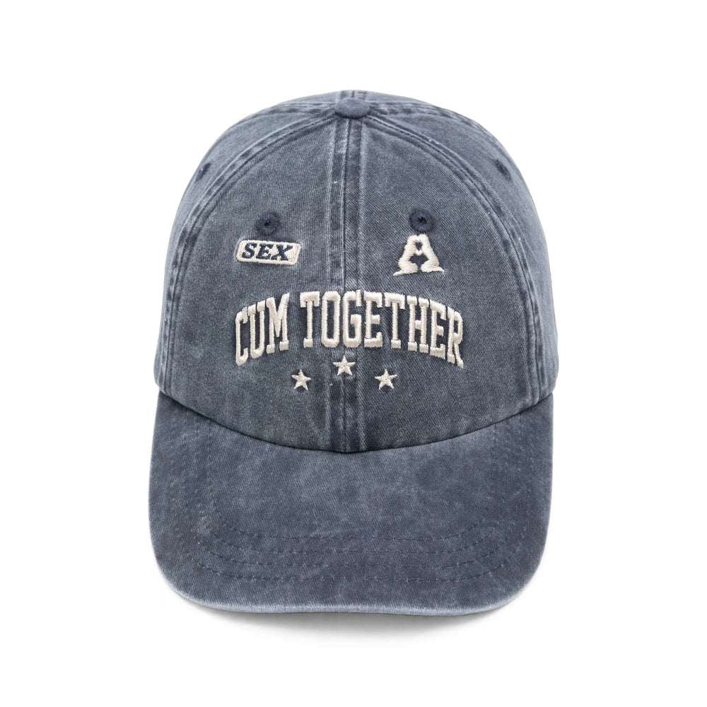 Carne Bollente CAP0105 Washed Cotton Baseball Cap — Navy, view 3