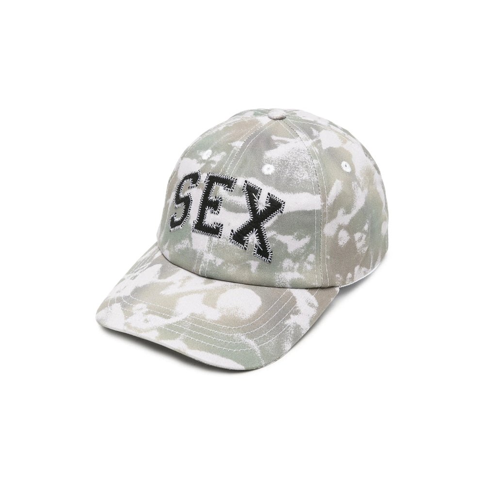Carne Bollente CAP0107 Bleached Cotton Baseball Cap — Green by Carne Bollente