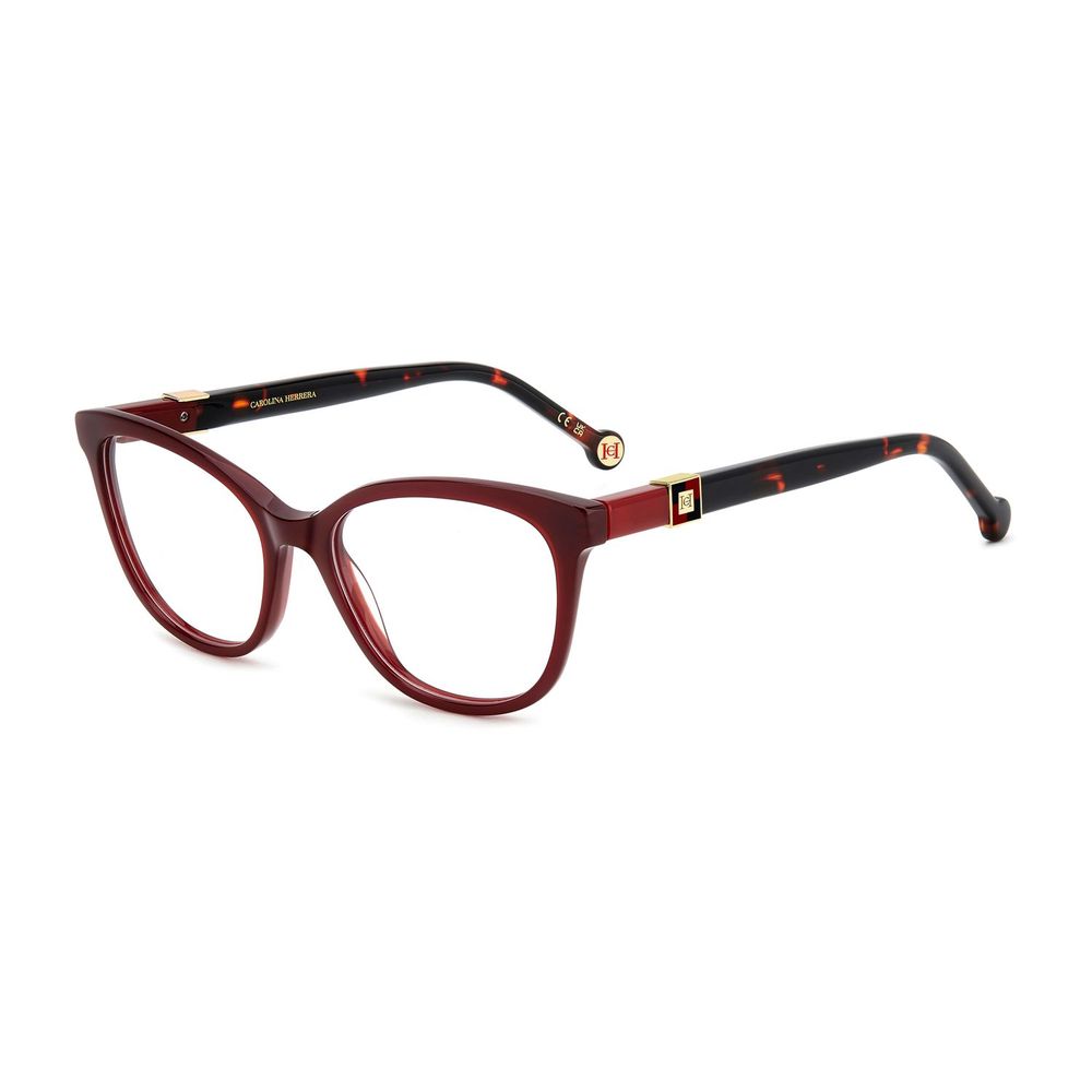 Carolina Herrera CA-1062609 Cat-Eye Acetate Eyeglasses — Burgundy by Carolina Herrera