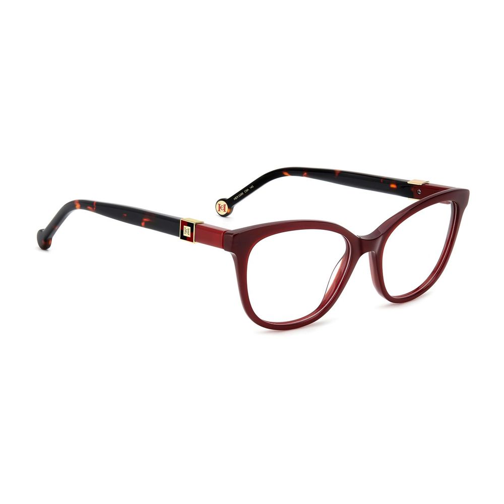 Carolina Herrera CA-1062609 Cat-Eye Acetate Eyeglasses — Burgundy, view 3