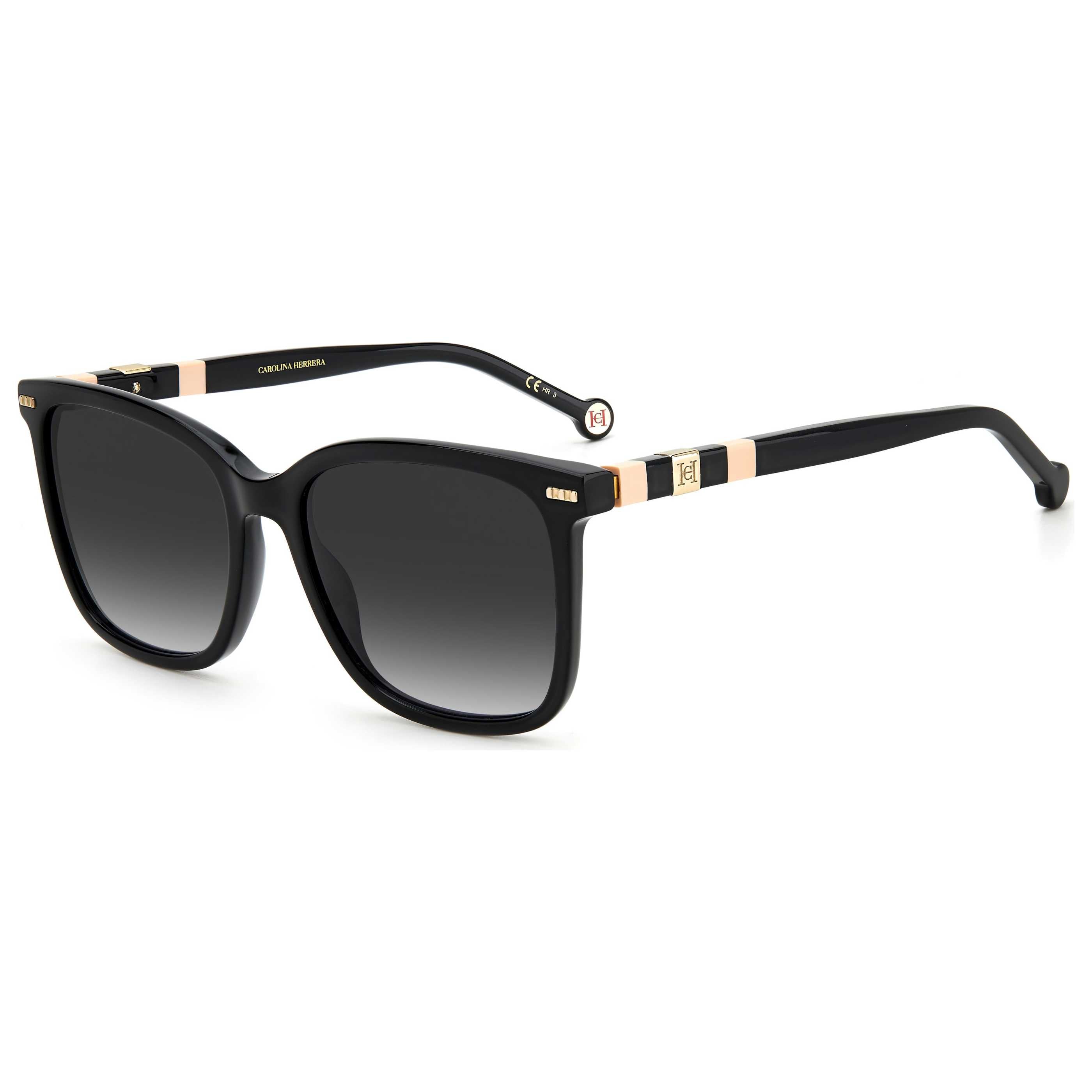 Carolina Herrera CH0045S3H257 Gradient Lens Sunglasses — Black by Carolina Herrera