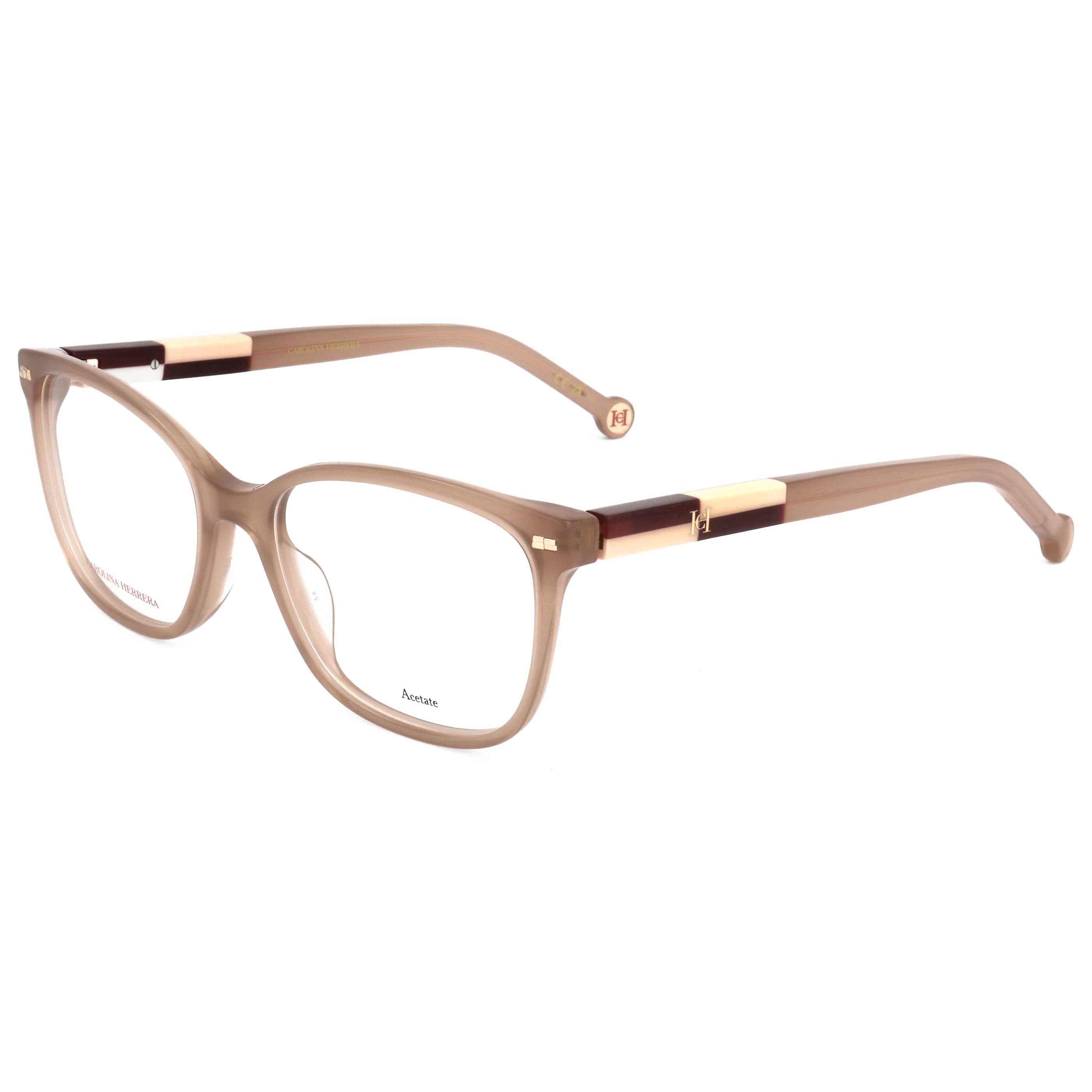Carolina Herrera HER0159GC1954 Rectangle Acetate Eyeglasses — Beige by Carolina Herrera