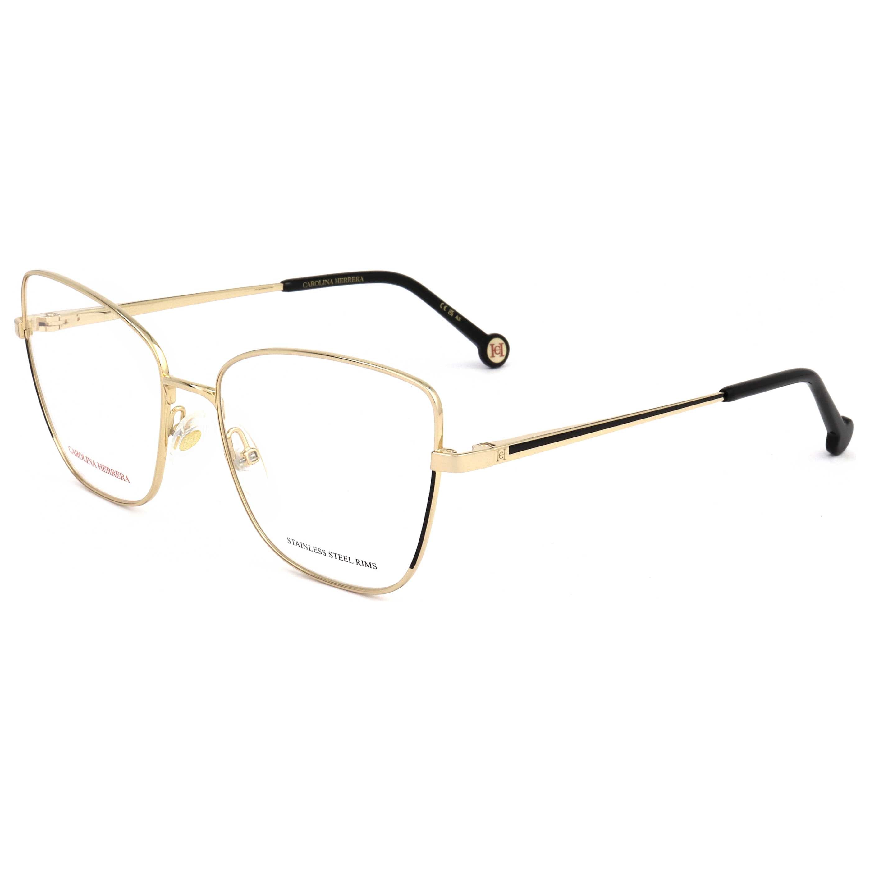 Carolina Herrera HER02092M256 Gold and Black Metal Frame Eyeglasses by Carolina Herrera