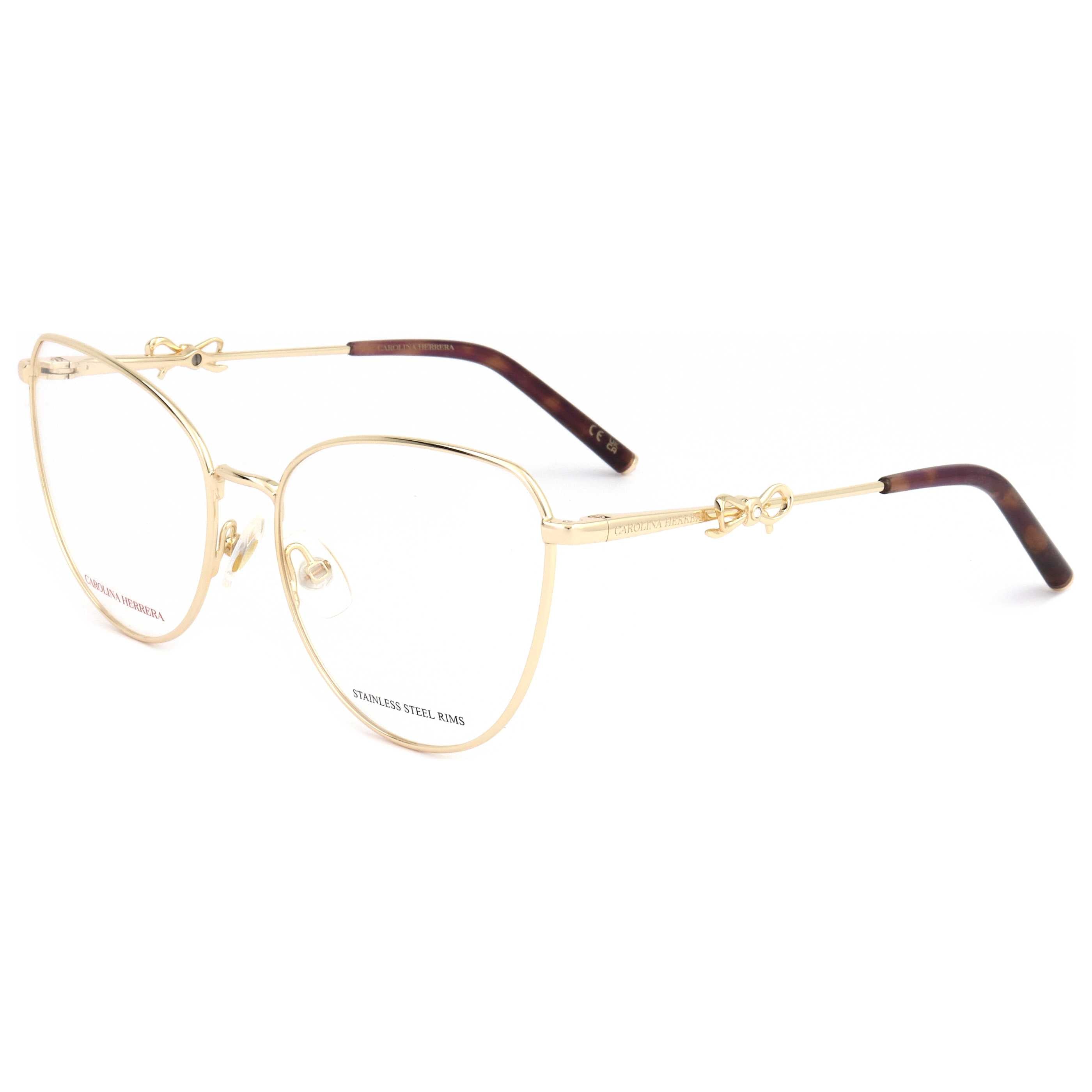Carolina Herrera HER0220S9E56 Gold Metal Frame Eyeglasses — Gold by Carolina Herrera