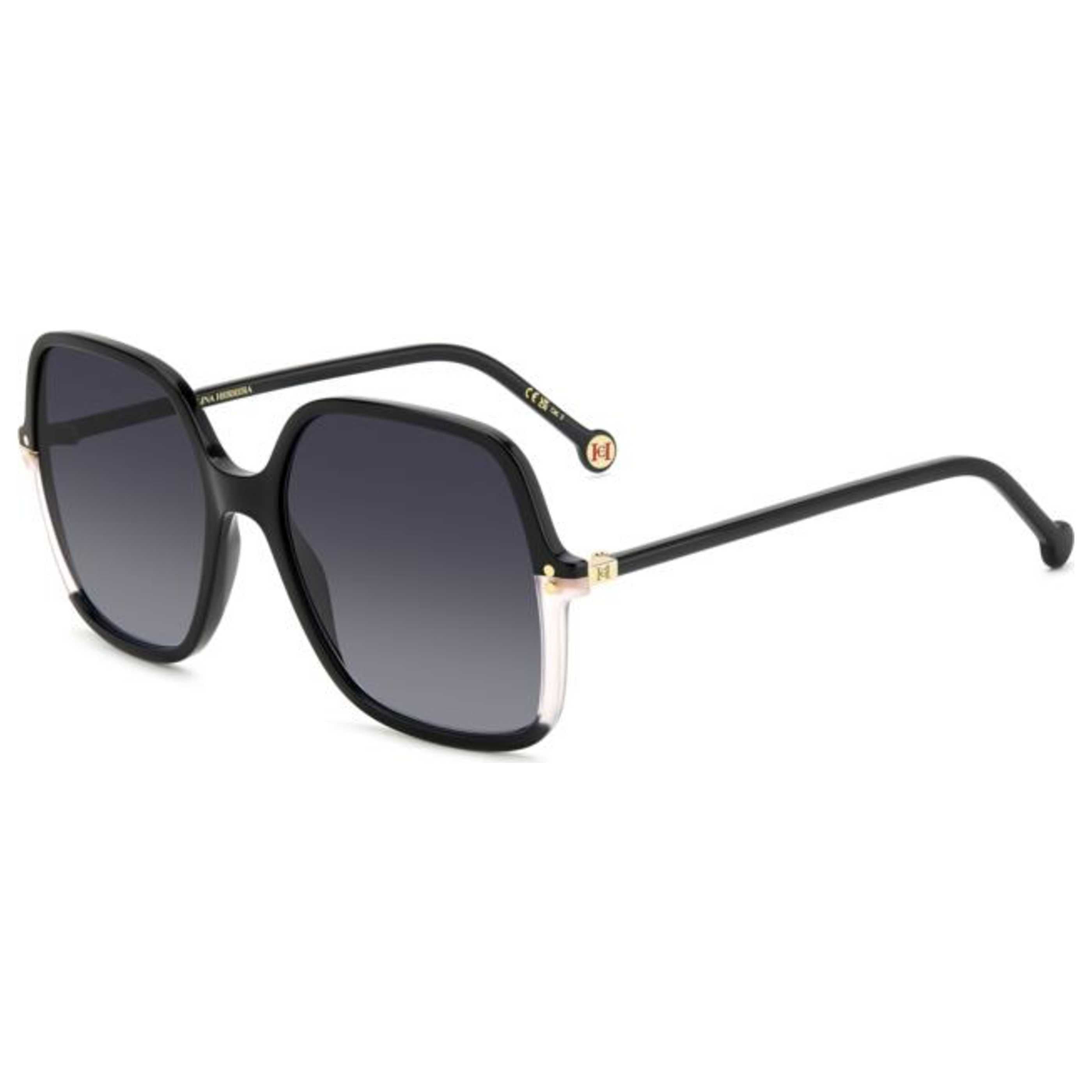 Carolina Herrera HER0244S3H256 Oversized Square Sunglasses — Black by Carolina Herrera