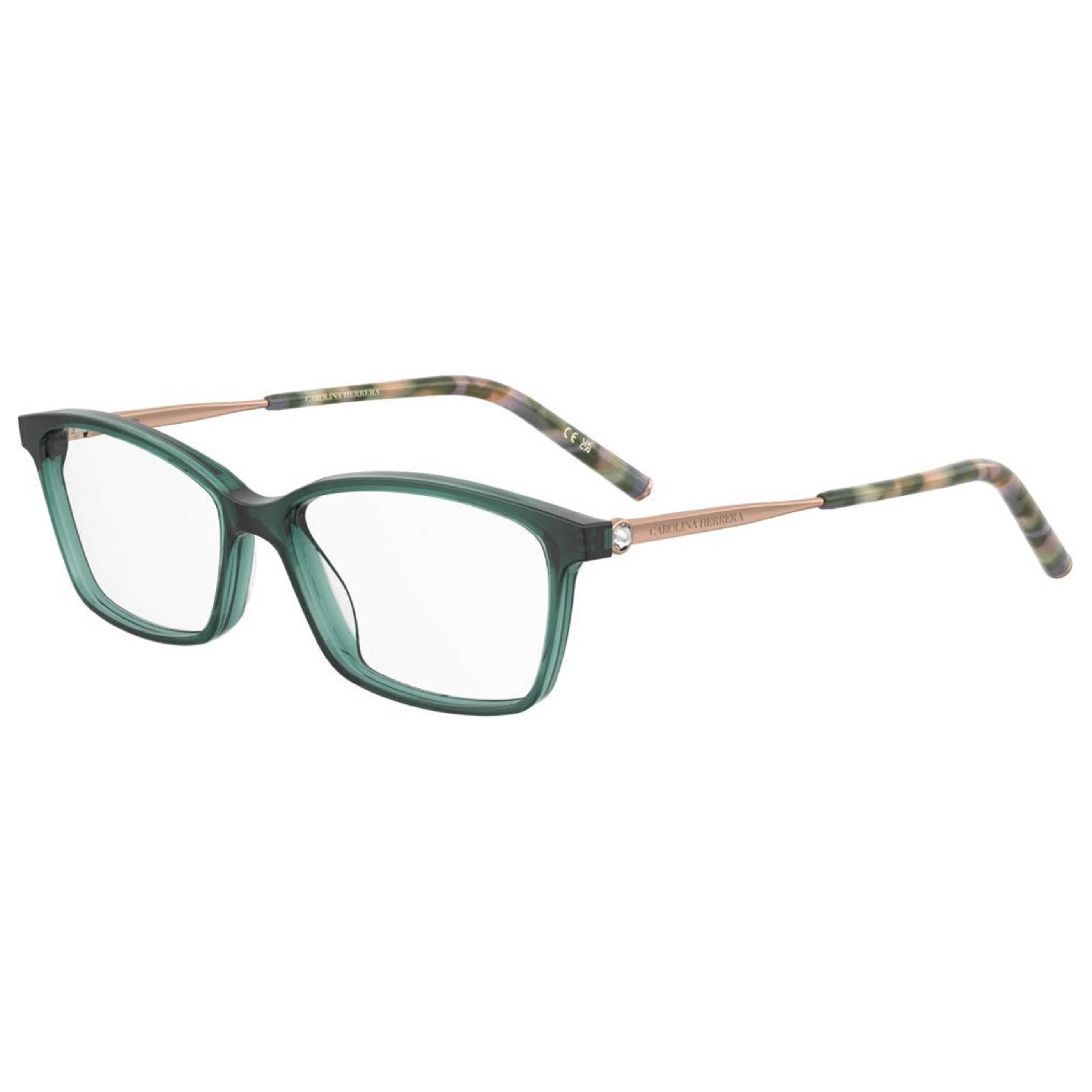 Carolina Herrera HER02661ED52 Acetate & Metal Frame Eyeglasses — Green by Carolina Herrera