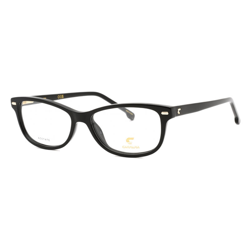 Carrera Rectangle Full Rim Eyeglasses — Black by Carrera