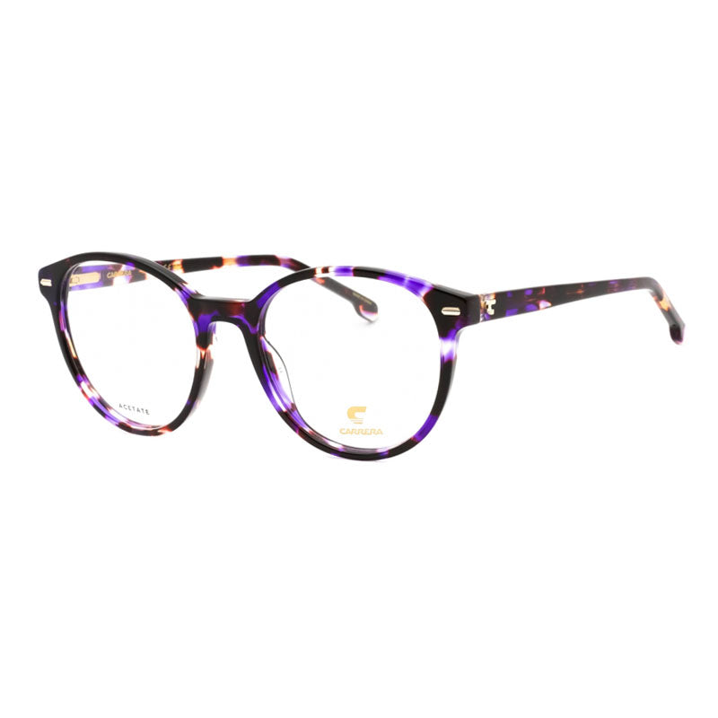 Carrera Round Full Rim Tortoiseshell Eyeglasses — Purple by Carrera
