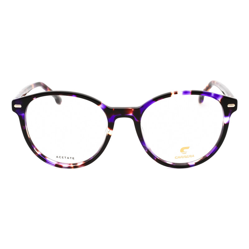 Carrera Round Full Rim Tortoiseshell Eyeglasses — Purple, view 2