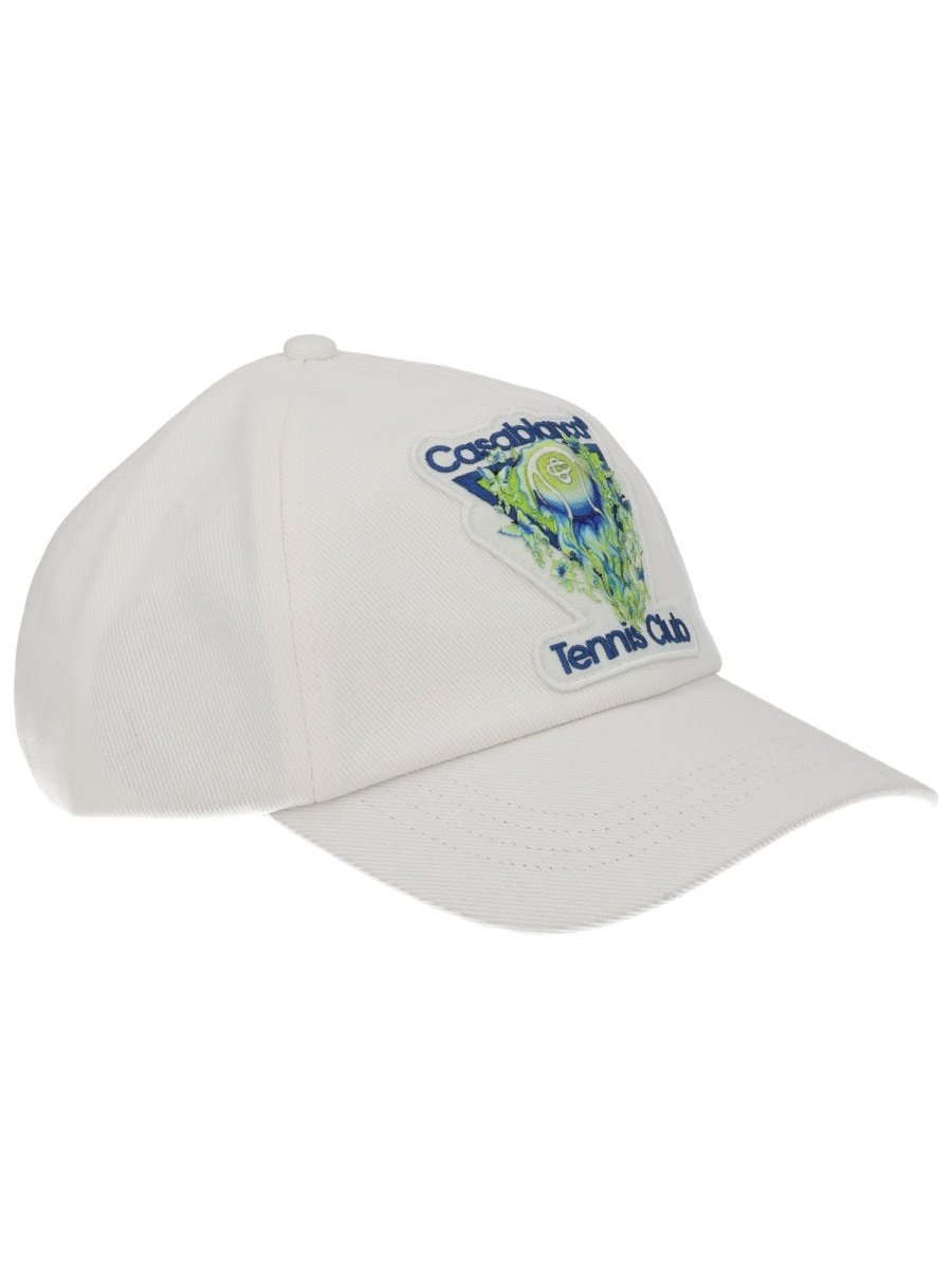 Casablanca A-SP26-HAT-002_01WHITE Baseball Cap — White, view 3