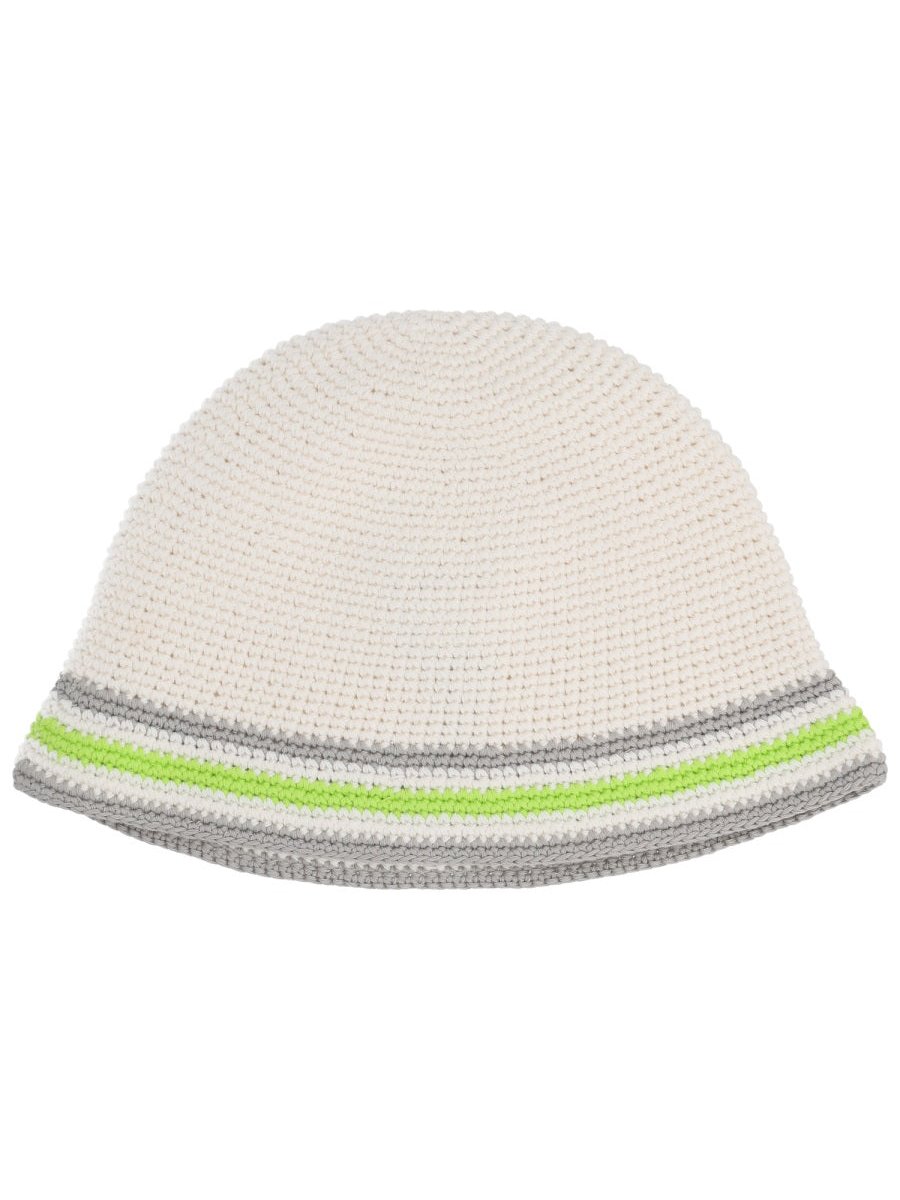 Casablanca A-SP26-HAT-108_01GREEN Knit Logo Winter Hat — Ivory, view 2