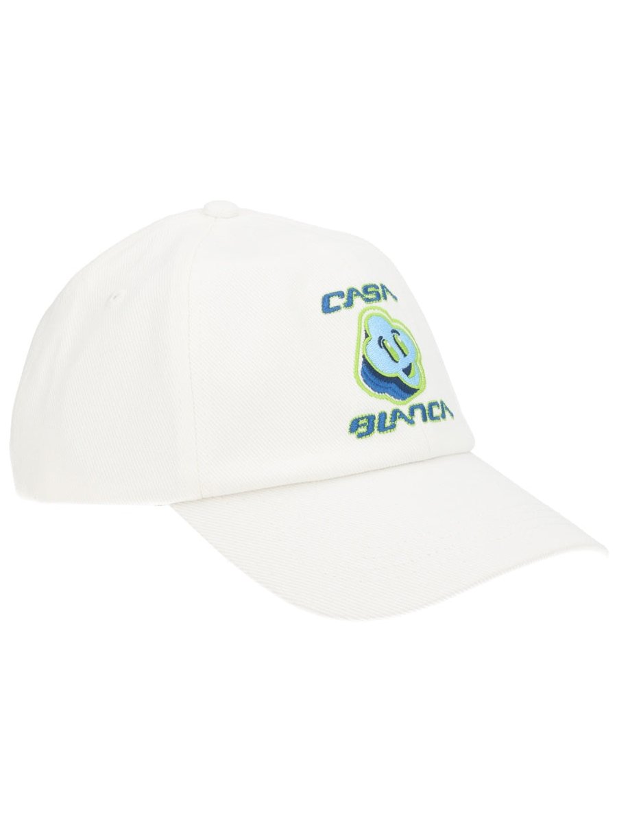 Casablanca A-SS26-HAT-002_01WHITE Baseball Cap — White by Casablanca