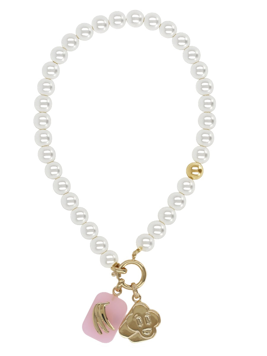 Casablanca Icon Pearl Necklace — White by Casablanca