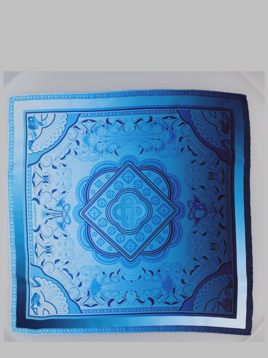 Casablanca Egyptian Rug Scarf — Blue by Casablanca