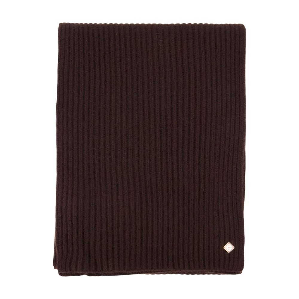 Casablanca Wool Ribbed Scarf — Brown by Casablanca