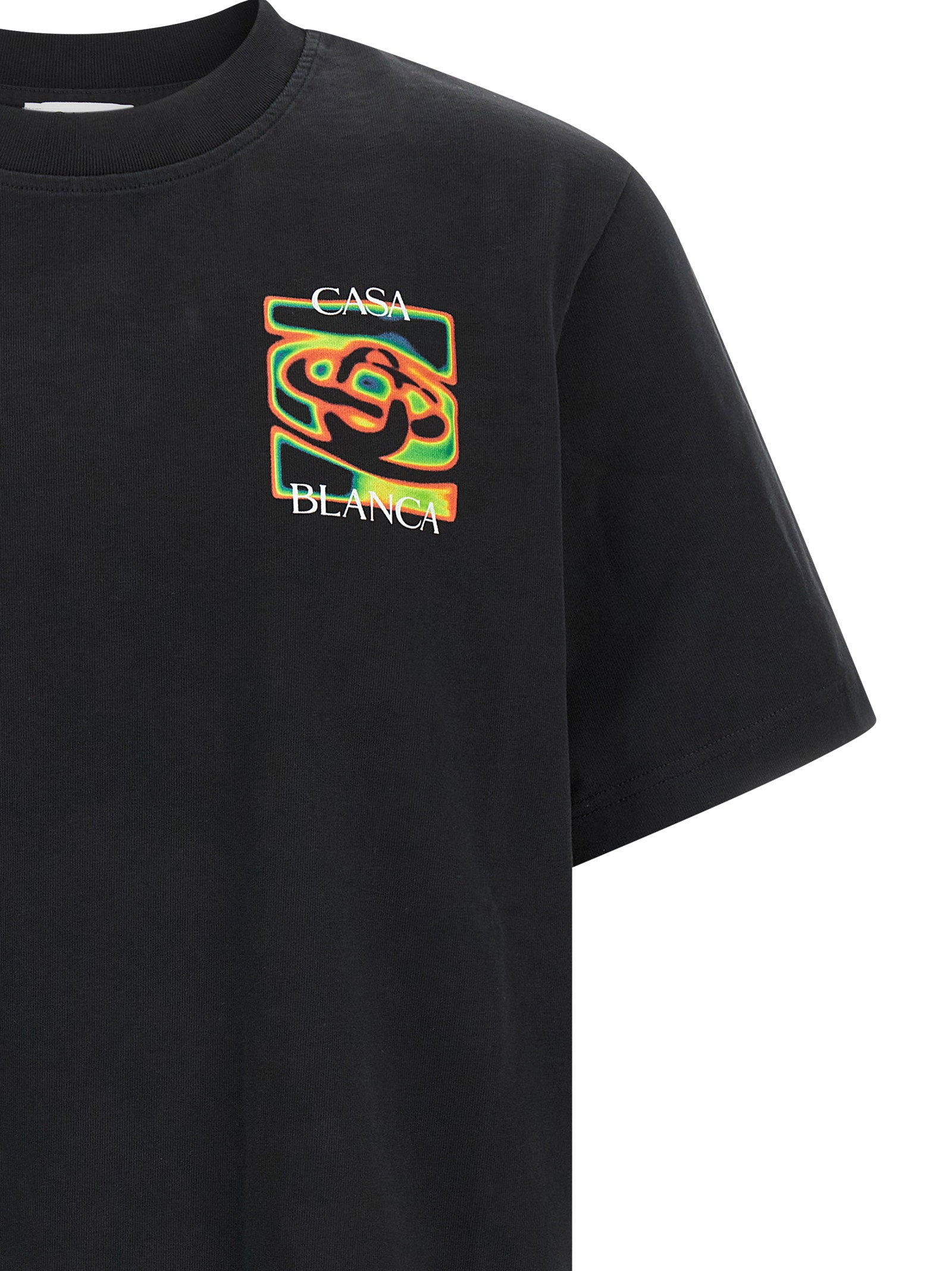 Casablanca Heat Map Logo T-Shirt — Black, view 3