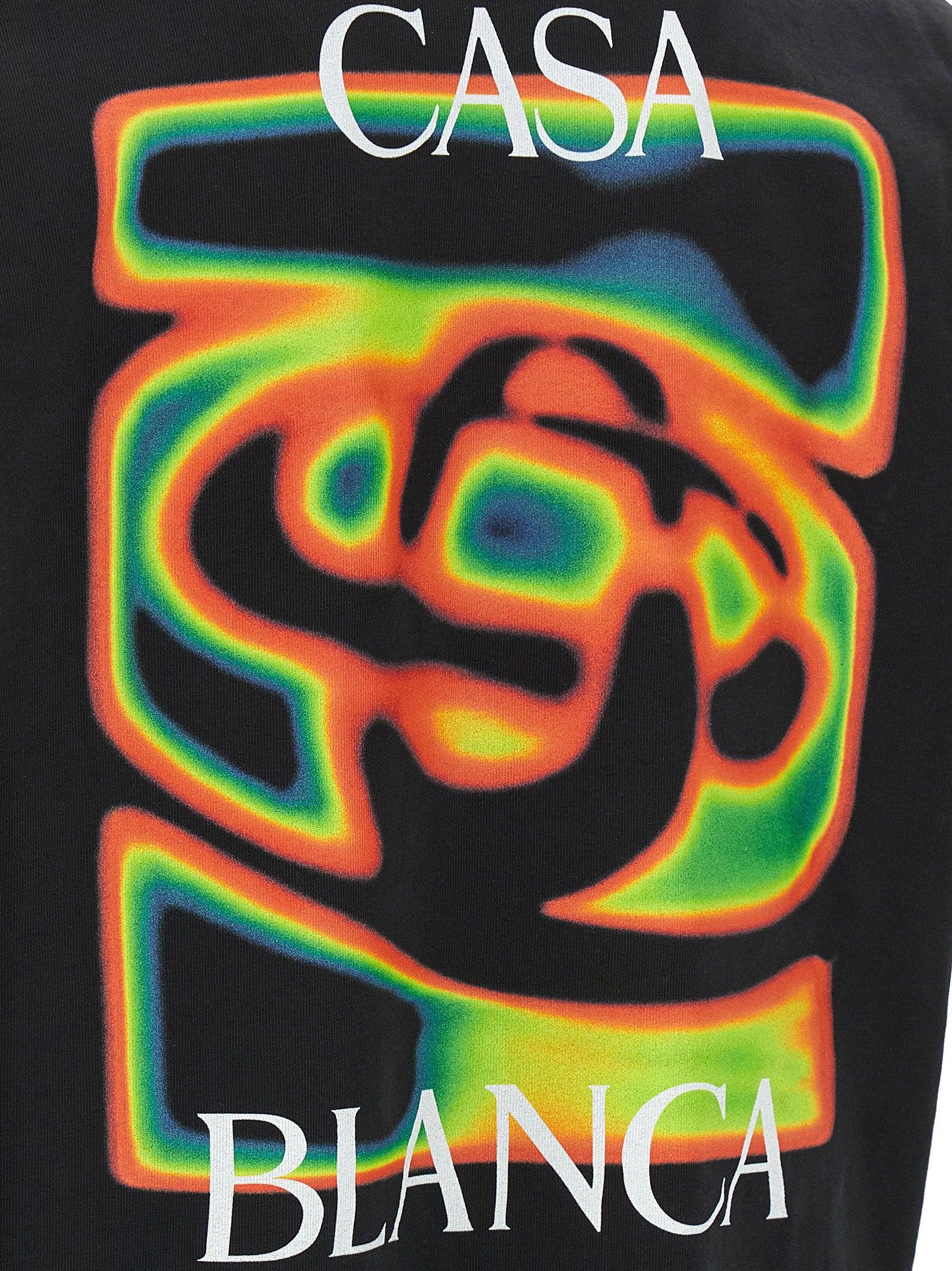 Casablanca Heat Map Logo T-Shirt — Black, view 4