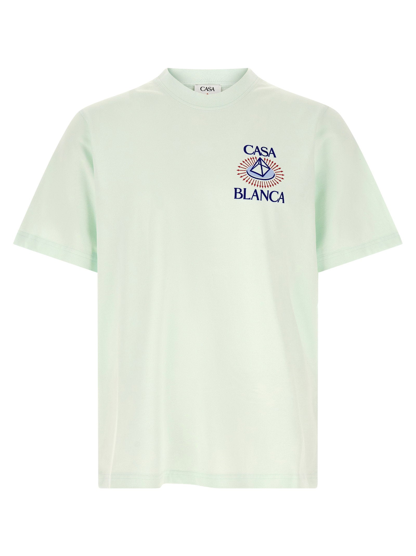 Casablanca Celestial Pyramid Flock-Printed T-shirt — Mint by Casablanca