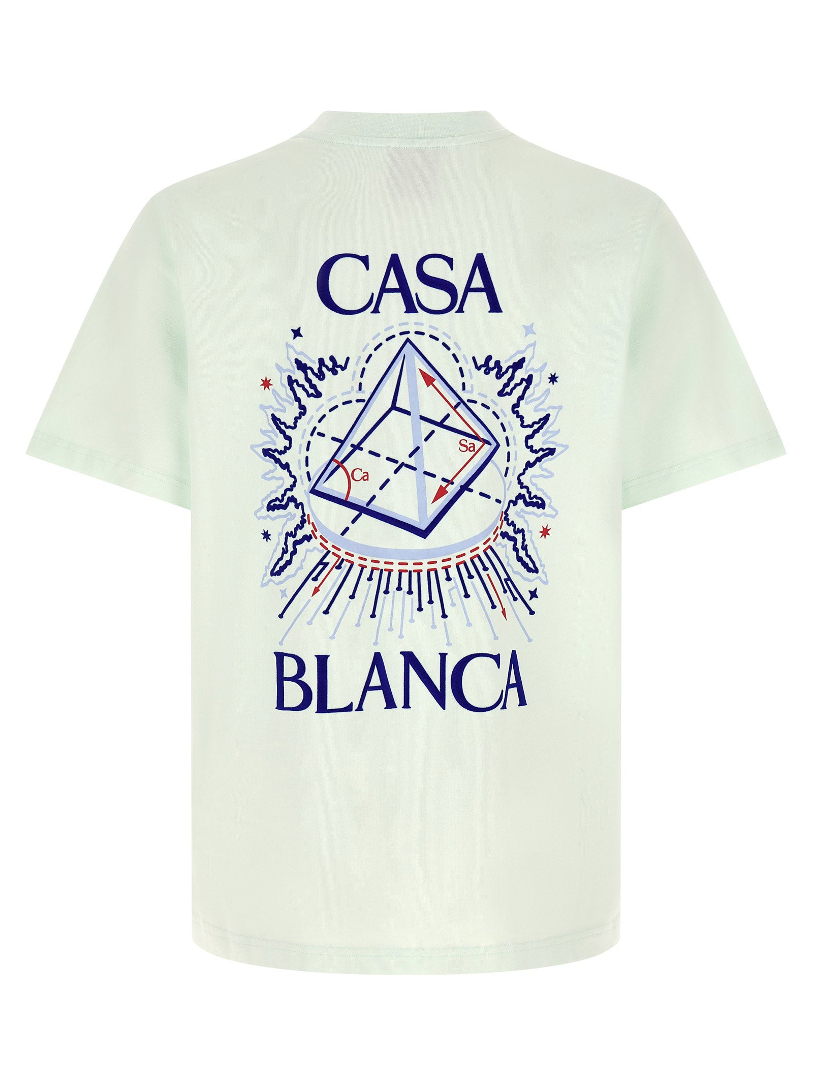 Casablanca Celestial Pyramid Flock-Printed T-shirt — Mint, view 2