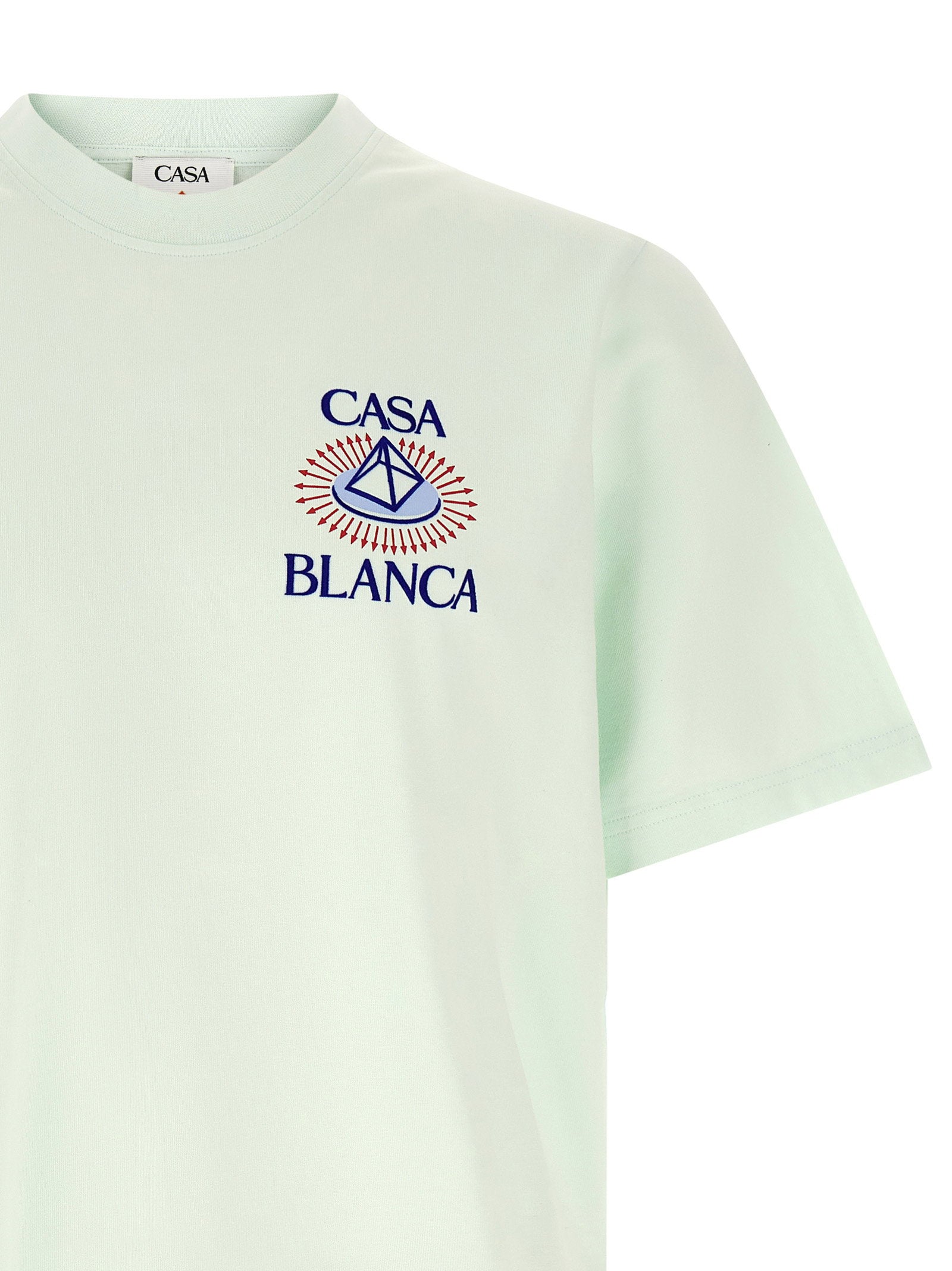 Casablanca Celestial Pyramid Flock-Printed T-shirt — Mint, view 3