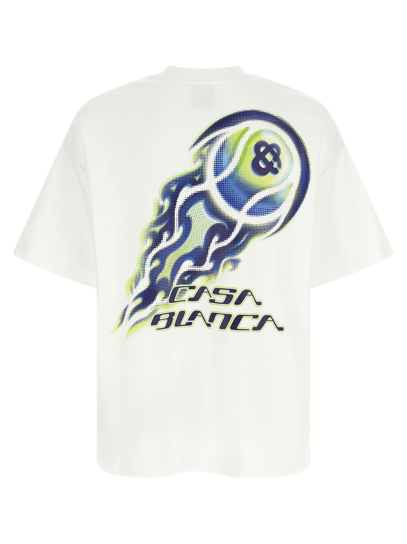 Casablanca Flaming Tennis Ball Graphic T-Shirt — White, view 2