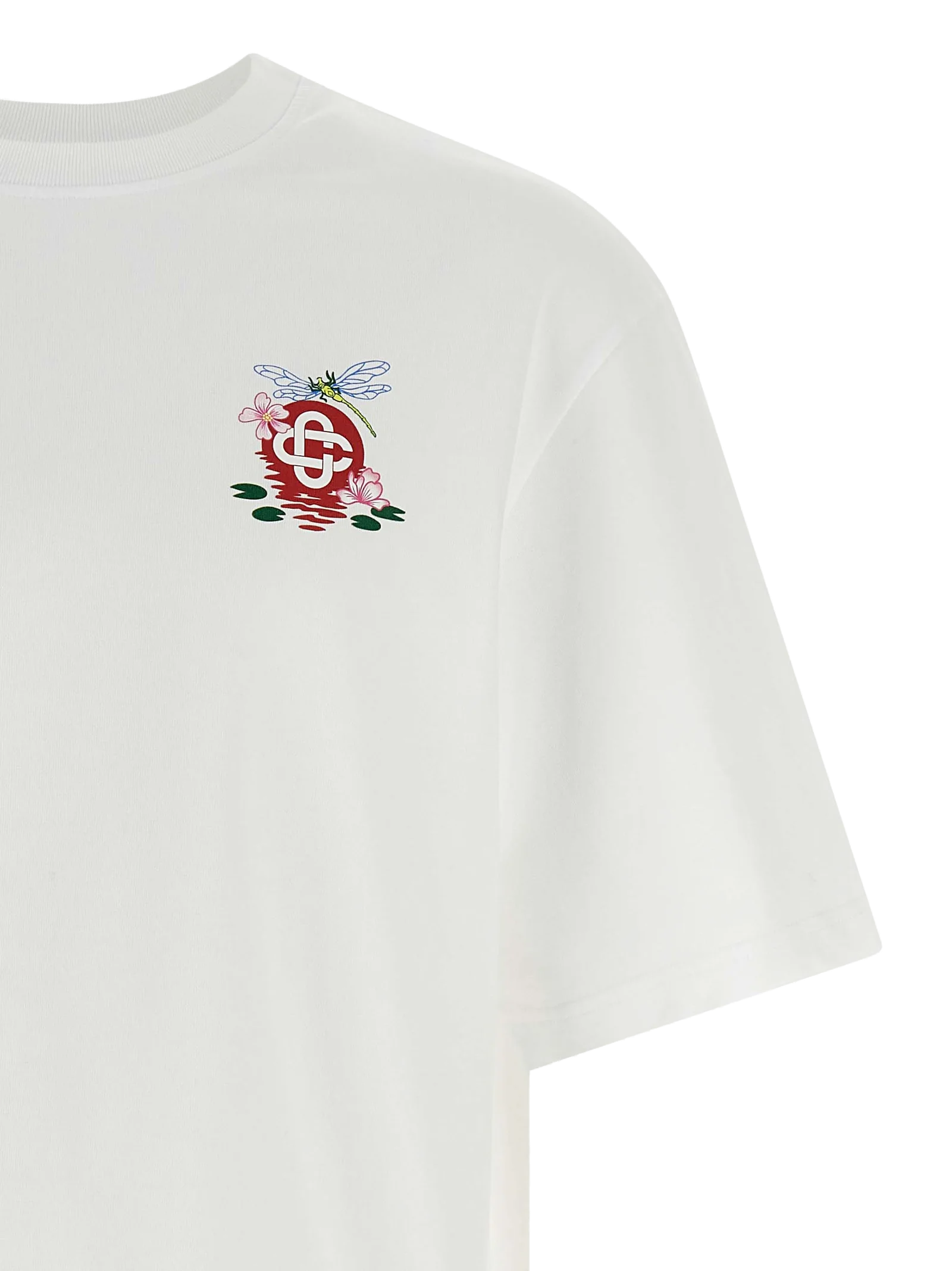 Casablanca Organic Cotton T-Shirt — White, view 3