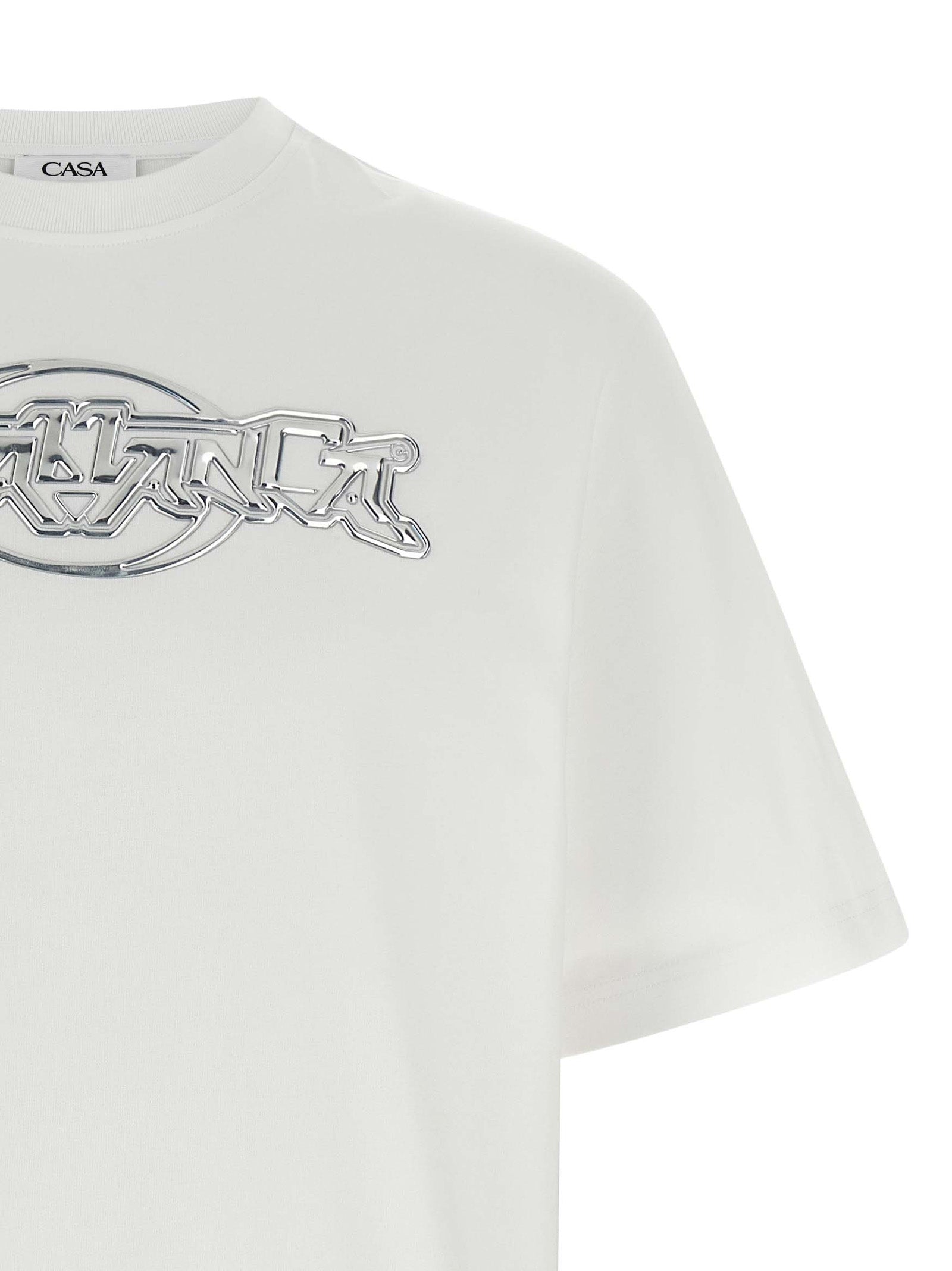 Casablanca Chrome T-Shirt — White, view 3