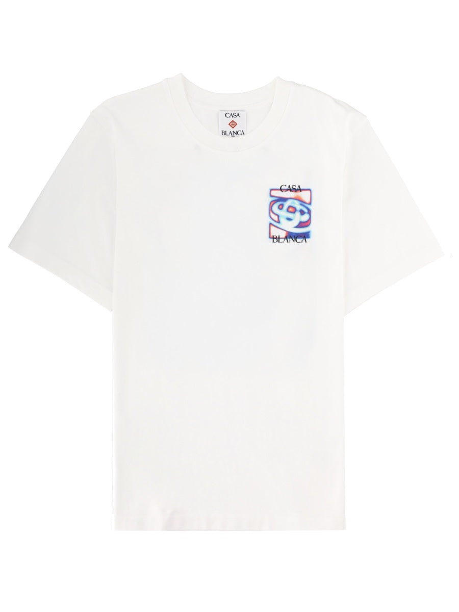 Casablanca Print Organic Cotton T-Shirt — White by Casablanca