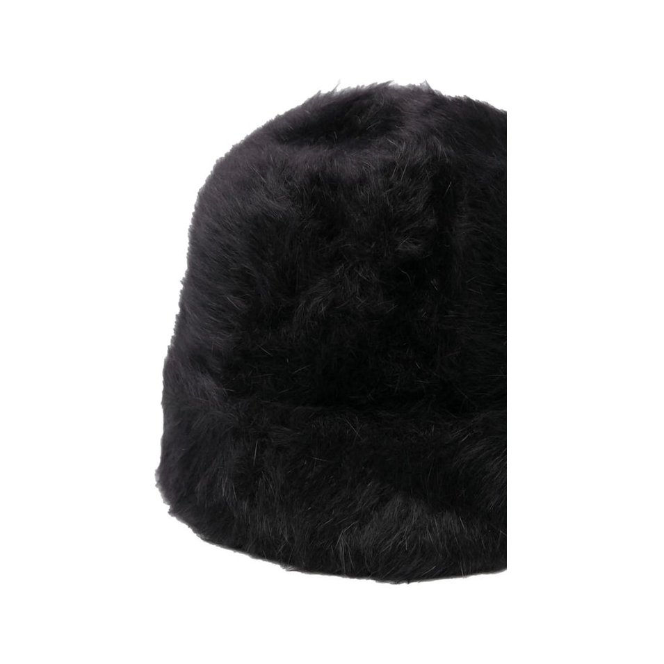 Catarzi AI22CAT46 Rabbit Fur and Angora Winter Hat — Black, view 2