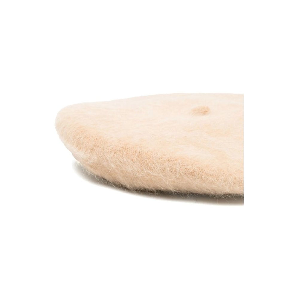 Catarzi AI22CAT47 Rabbit Fur Blend Flat Cap — Beige by Catarzi