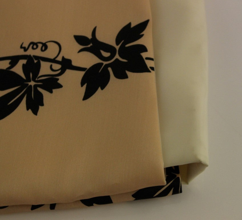 Caterina Gatta Floral-Print Silk Skirt — Beige, view 5