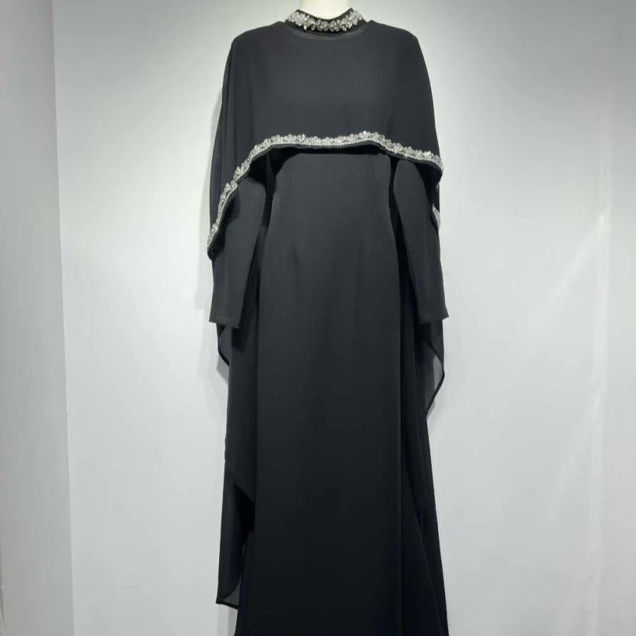 Celestial Rhinestone Cape Abaya, view 6