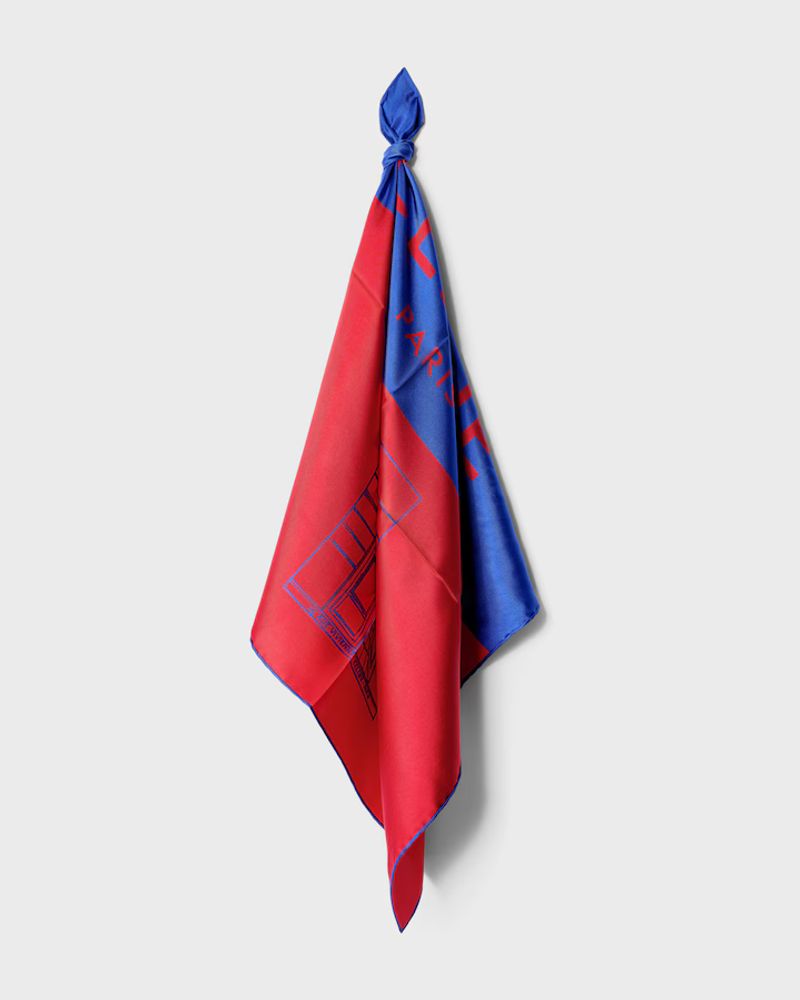 Celine Logo-Print Bandana — Red, view 2