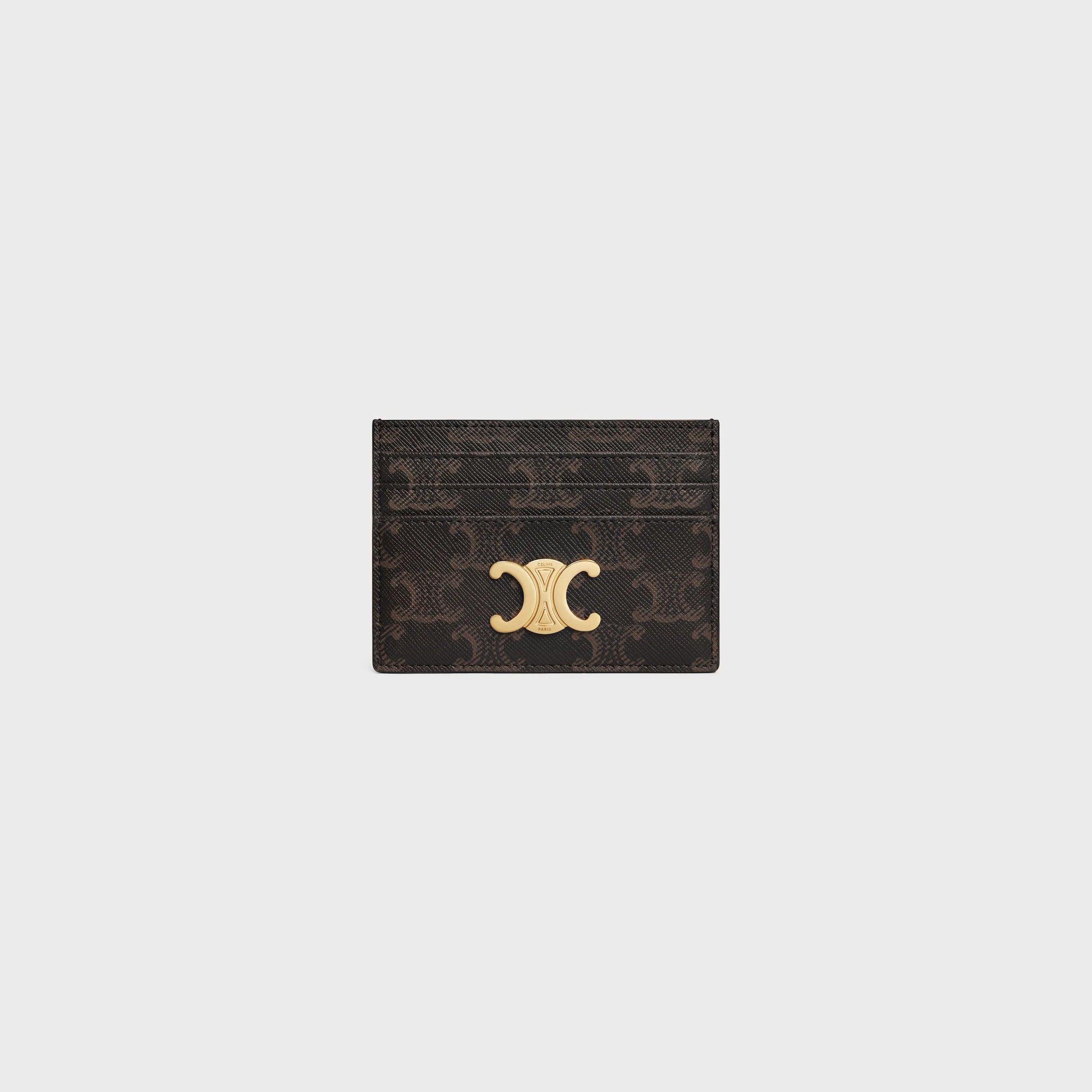 Celine Triomphe Card Case — Brown by Celine