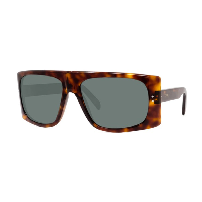 Celine CL40089I52N Geometric Tortoiseshell Sunglasses — Brown by Celine
