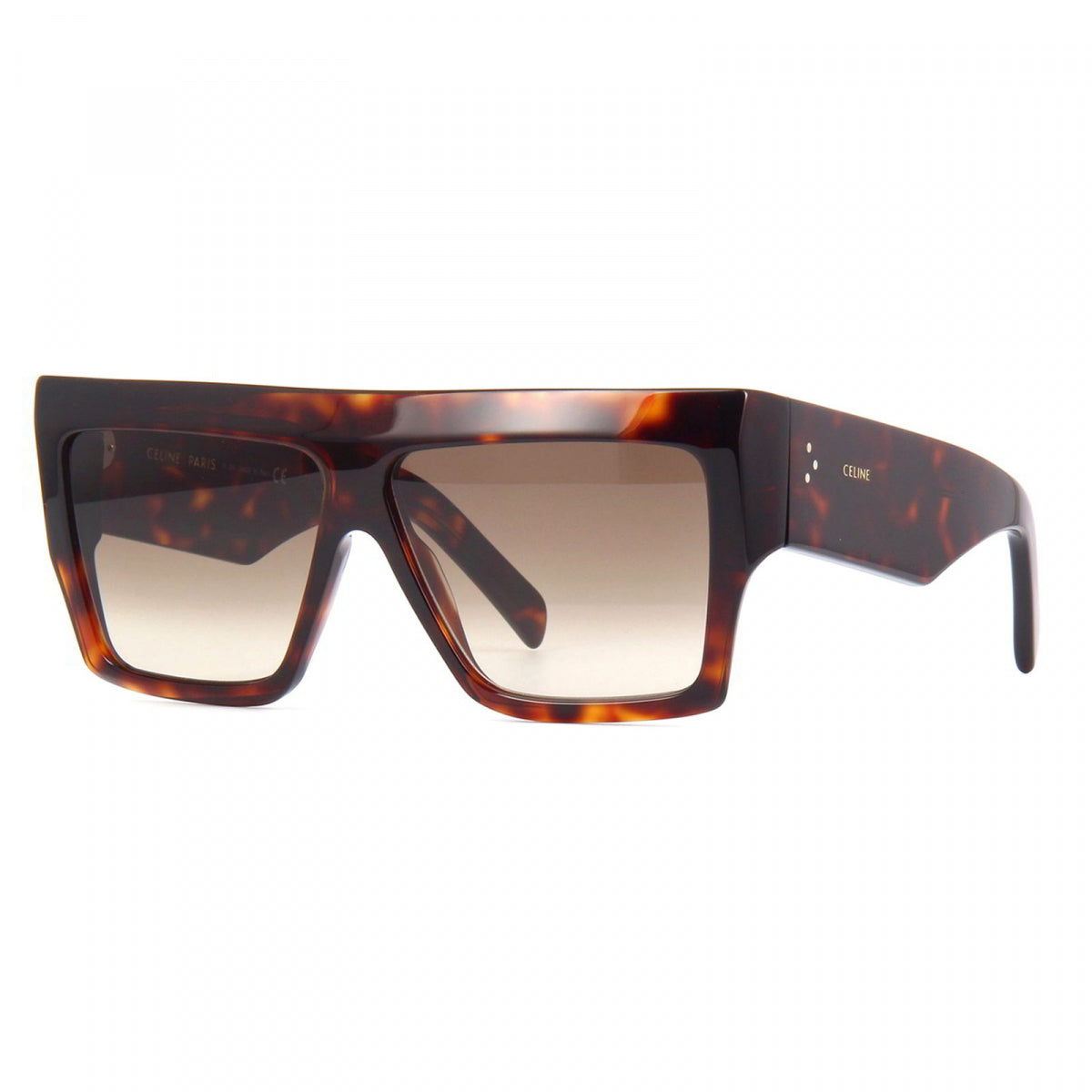 Celine CL40092I52F Square Full Rim Sunglasses — Brown by Celine