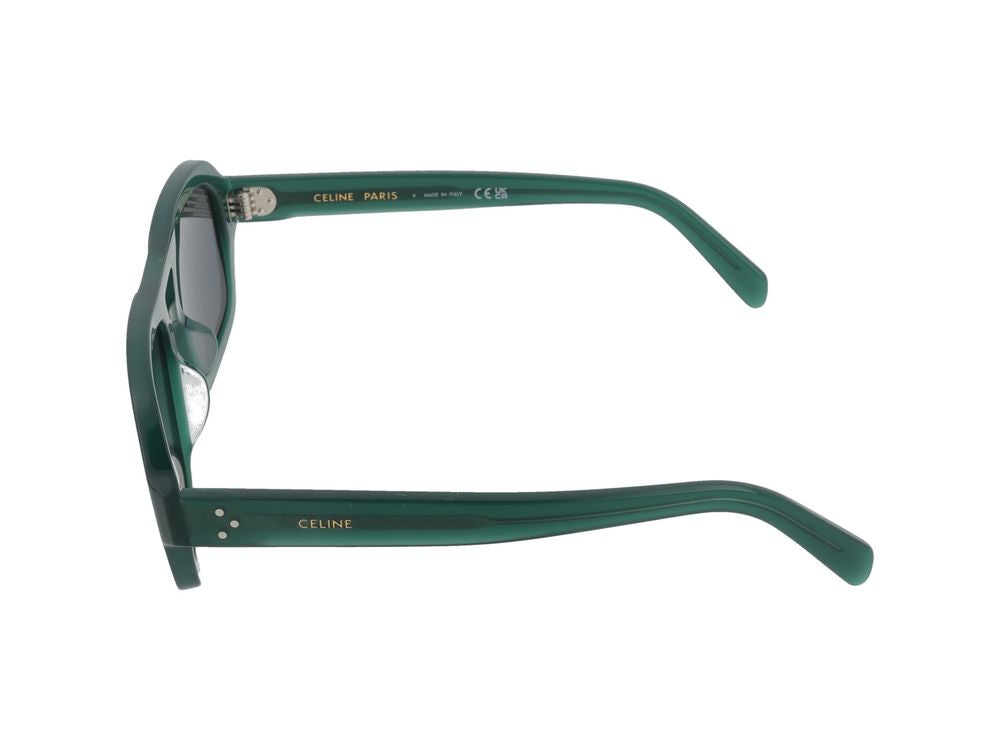 Celine CL40336U Rectangular Frame Sunglasses — Green, view 3