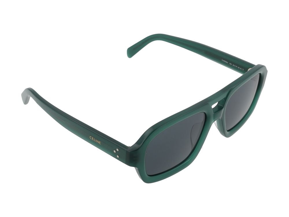 Celine CL40336U Rectangular Frame Sunglasses — Green, view 4