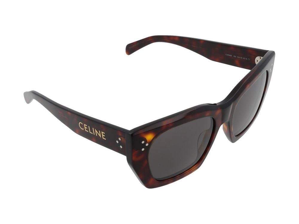 Celine CL40342I Tortoiseshell Square Sunglasses — Tortoiseshell, view 4