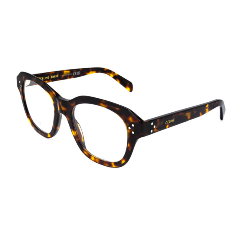 Celine Tortoiseshell Square Full Rim Eyeglasses — Brown by Celine
