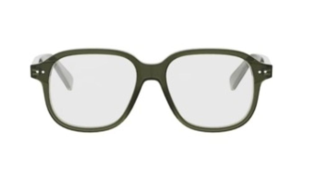 Celine Eyewear CL50171I Square Acetate Eyeglasses — Green by Celine Eyewear