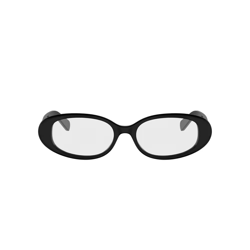 Celine Eyewear CL50180I Oval Frame Eyeglasses — Black by Celine Eyewear