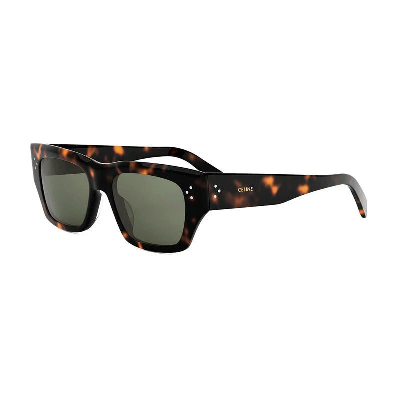 Celine Tortoiseshell Square Frame Sunglasses — Brown by Celine