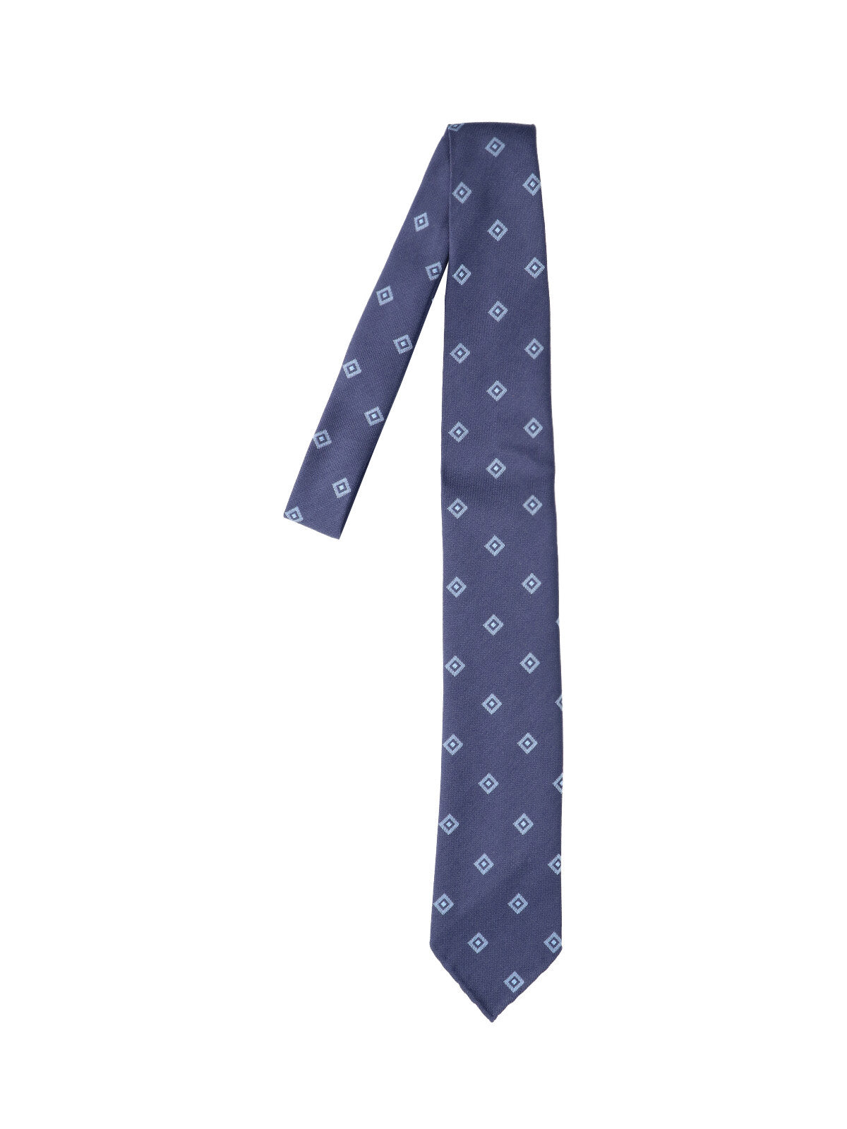 Cesare Attolini Diamond-Patterned Silk Necktie — Navy by Cesare Attolini