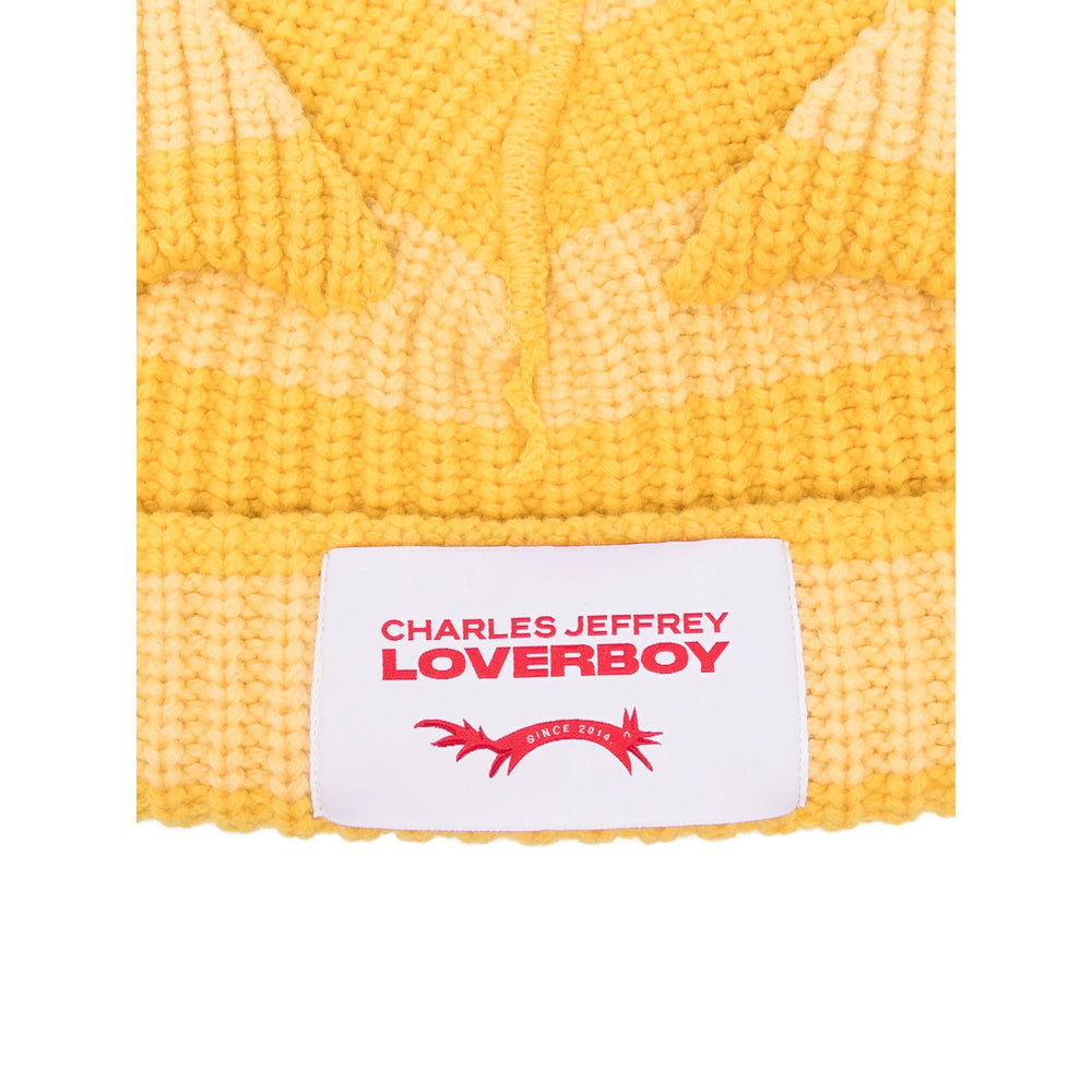 Charles Jeffrey Loverboy 062130108 Ribbed Wool-Blend Beanie — Yellow, view 3