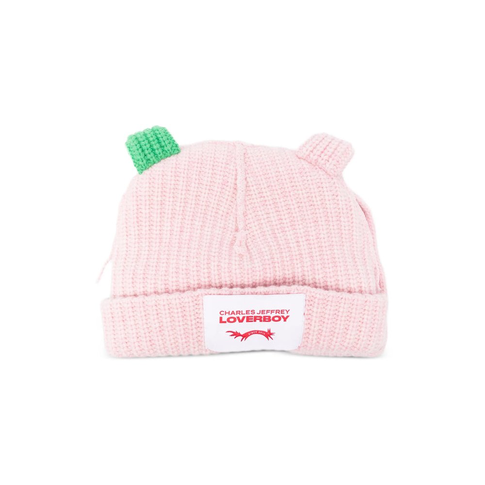 Charles Jeffrey Loverboy 062130205 Ribbed Knit Beanie — Pink by Charles Jeffrey Loverboy