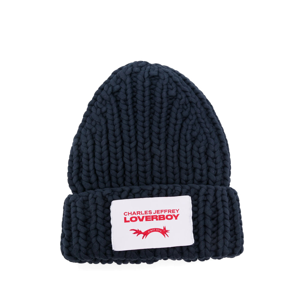 Charles Jeffrey Loverboy 062130404 Logo-Patch Knit Beanie — Navy by Charles Jeffrey Loverboy