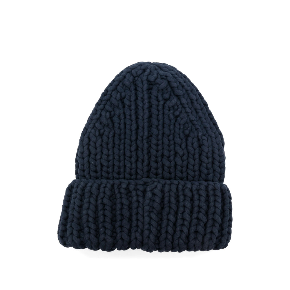 Charles Jeffrey Loverboy 062130404 Logo-Patch Knit Beanie — Navy, view 2