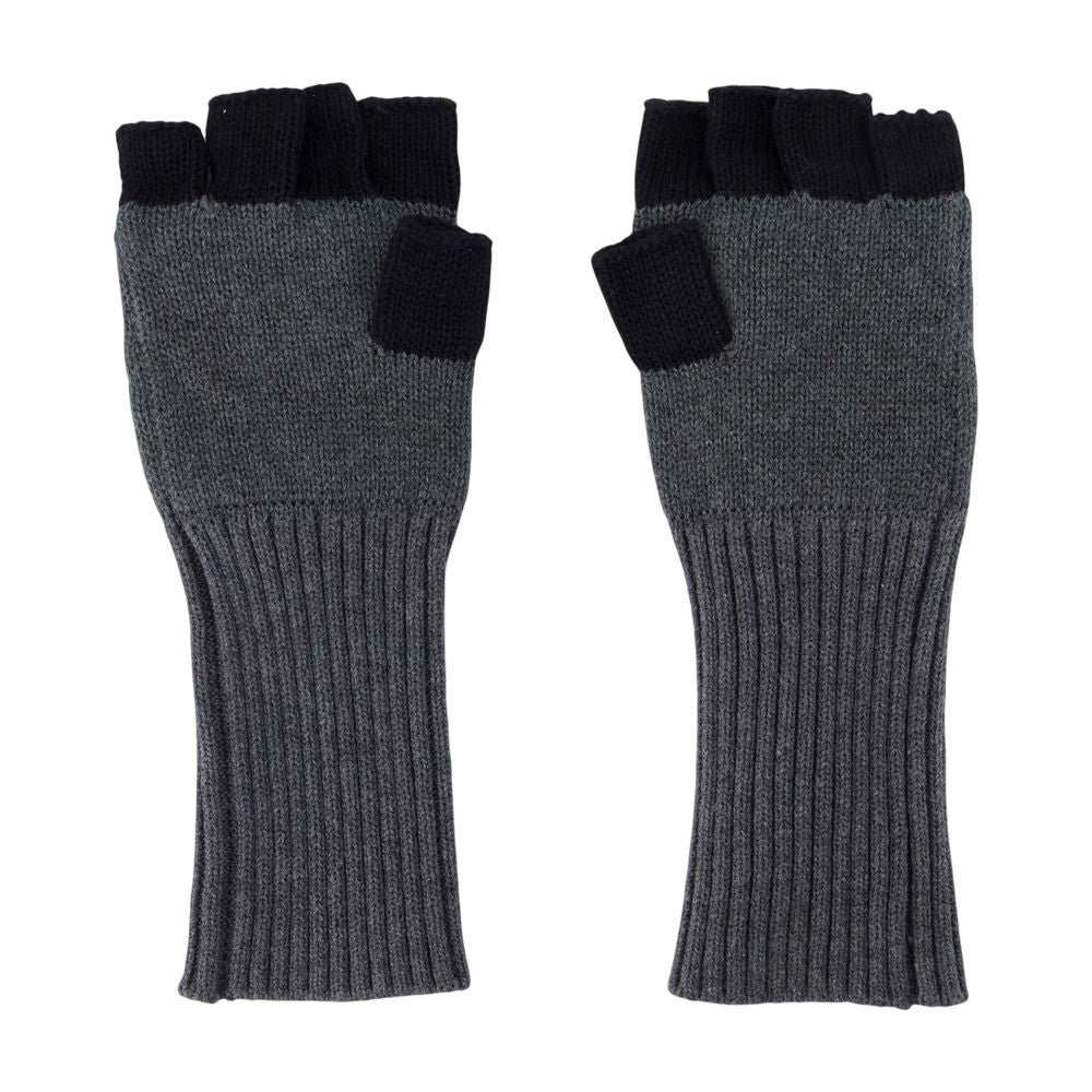 Charles Jeffrey Loverboy Two-Tone Ribbed Knit Gloves — Gray by Charles Jeffrey Loverboy